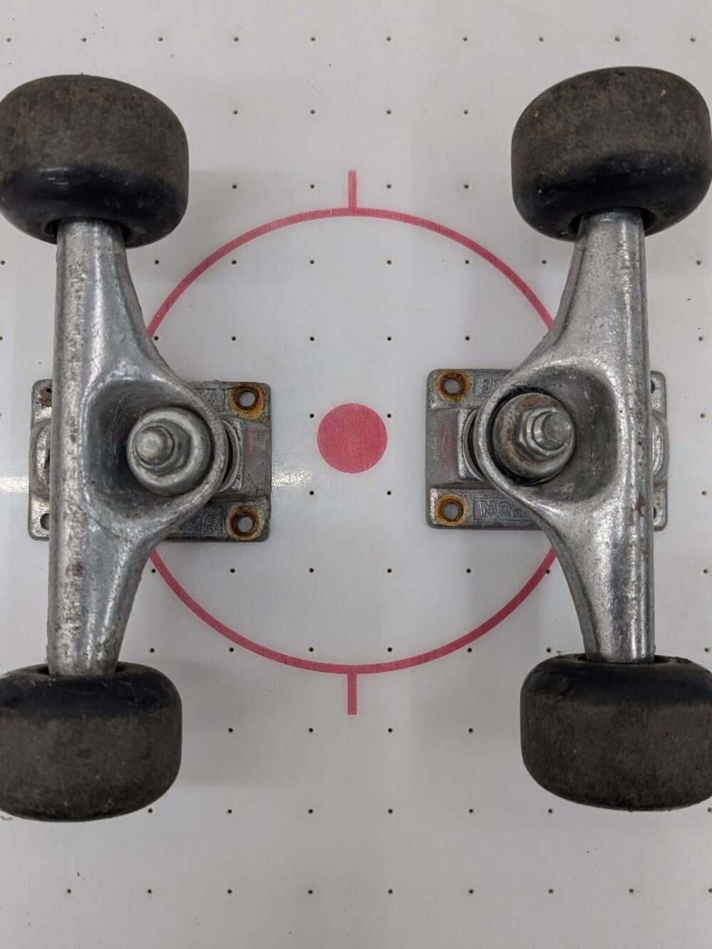 Vintage Mongoose Trucks and Wheels for Skateboarding.